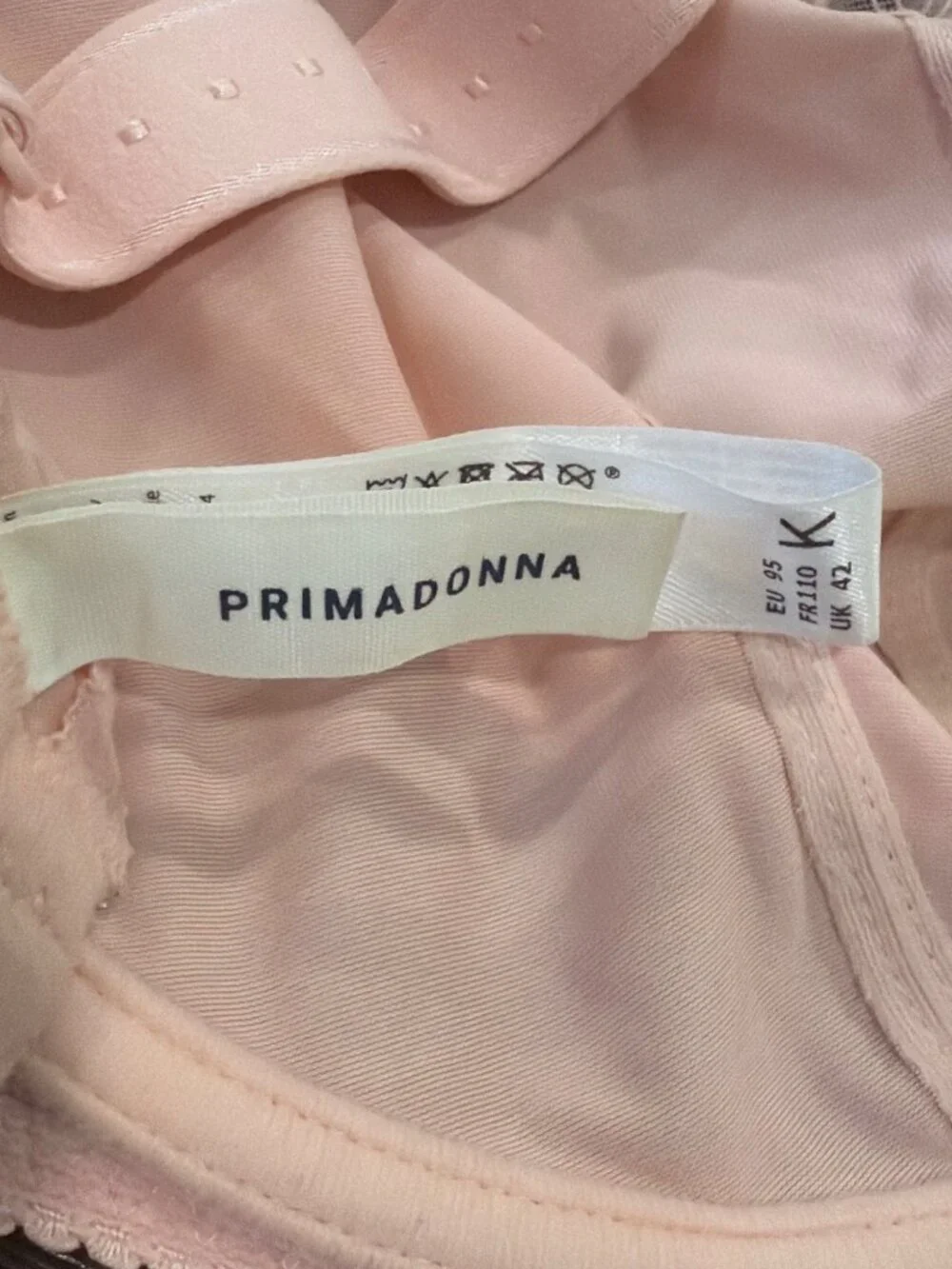 Primadonna ORLANDO Full Cup Pink Lace Embroidered Underwire Bra UK 42K